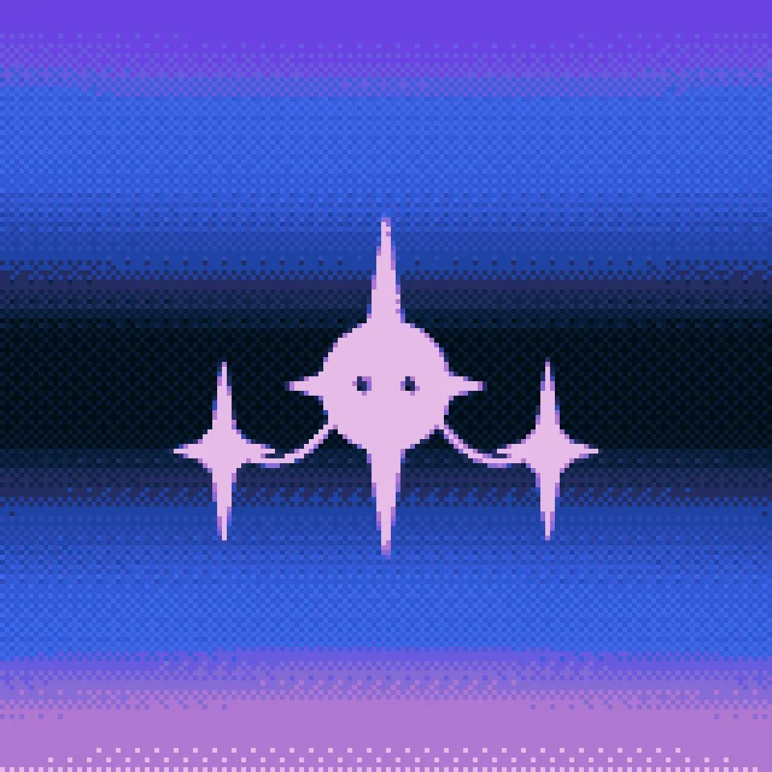 The gummy companion render as a dithered sprite.