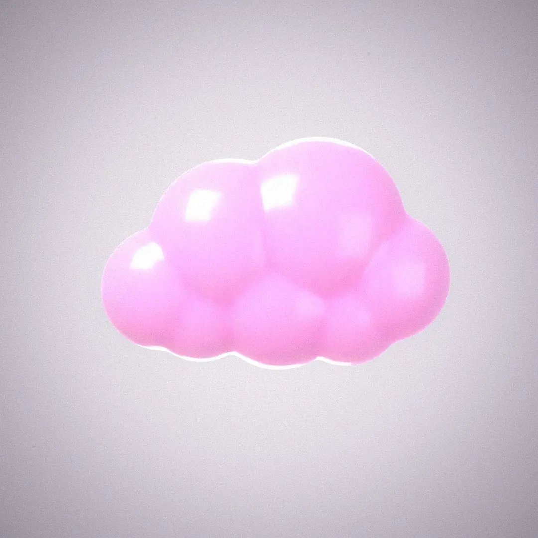 A puffy pink gummy cloud.